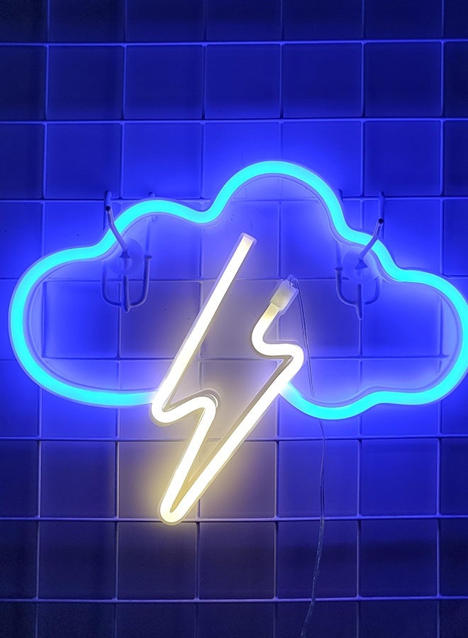 لواحة نيون، سحابة إضاءة LED، لوحات نيون للديكور الجداري، مصباح نيون معلق، أضواء نيون تعمل بالبطارية أو عبر USB، لأسرة النوم، غرفة الأطفال، غرفة المعيشة، البار، الحفلات، عيد الميلاد، الزفاف - Image 5