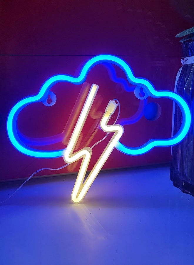 لواحة نيون، سحابة إضاءة LED، لوحات نيون للديكور الجداري، مصباح نيون معلق، أضواء نيون تعمل بالبطارية أو عبر USB، لأسرة النوم، غرفة الأطفال، غرفة المعيشة، البار، الحفلات، عيد الميلاد، الزفاف - Image 1