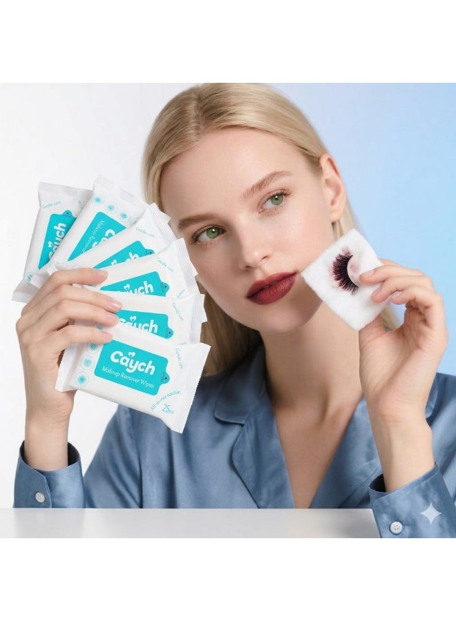 CAYCH Makeup Remover Wipes 25 x 6 - 150 Sheets, Deep Cleansing Facial Wipes, Removes Waterproof Makeup, Gentle and Hypoallergenic - Image 1