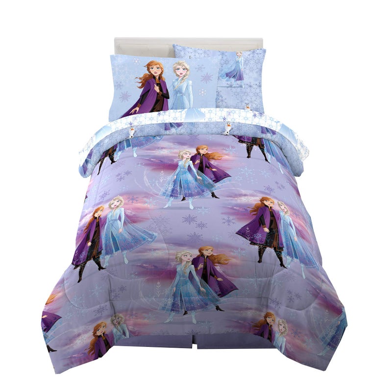 Franco Disney Frozen 2 Kids Bedding Super Soft Comforter and Sheet Set with Sham 5 Piece Twin Size Official Disney Product By Franco 