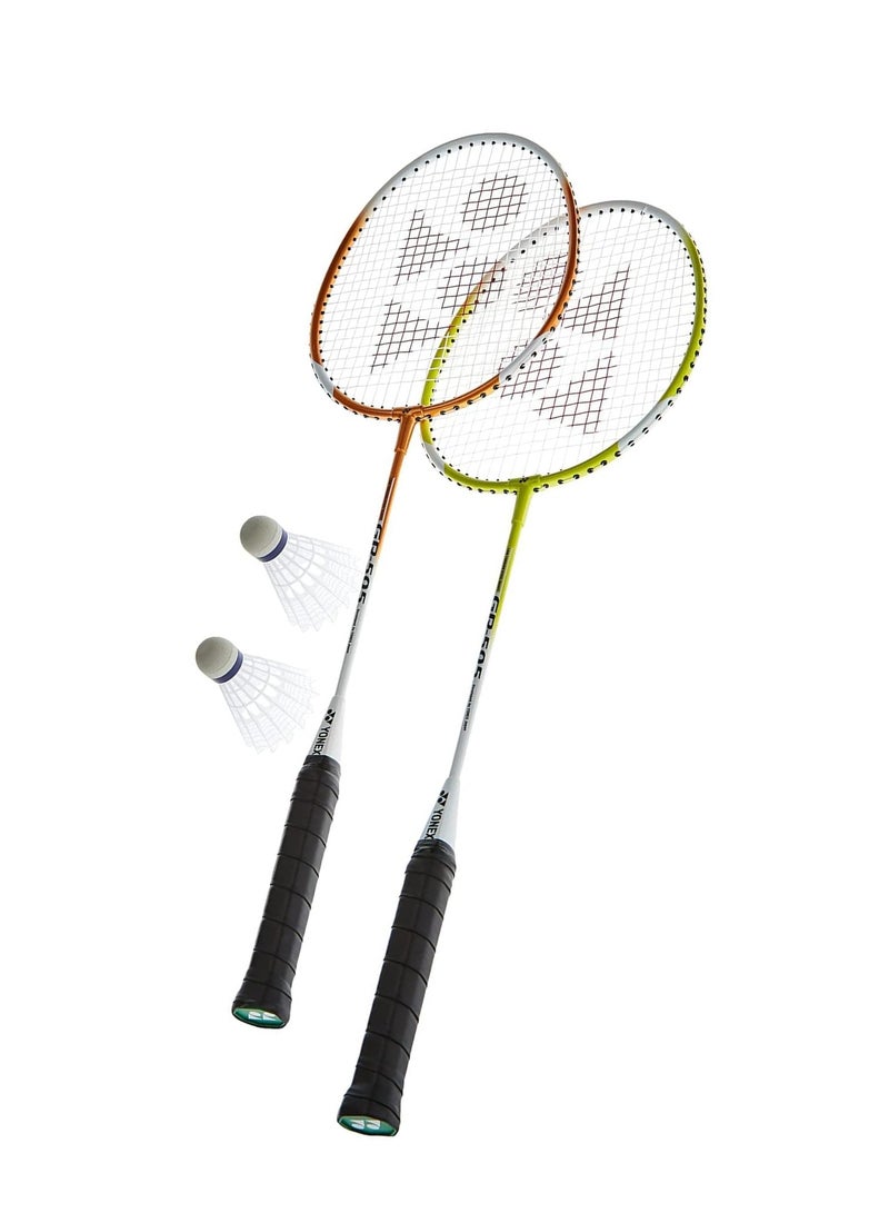 Yonex YONEX GR 505 Badminton Set | 2 Rackets + 2 Shuttlecocks | Isometric Frame | Smooth Grip | Indoor & Outdoor Play | Beginner-Friendly | Free Size | Multicolor  - Image 1