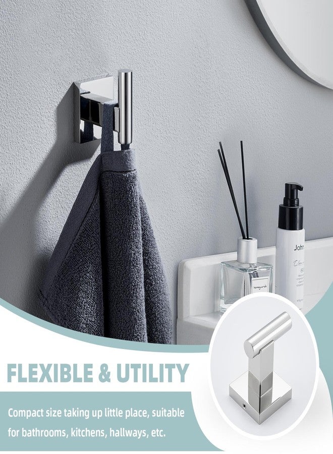 Suyar Bathroom Accessories Set Polished Chrome, SUS 304 Stainless Steel Bathroom Hardware Set 4 Pieces, Include Robe Hook, Toilet Paper Holder, Hand Towel Holder, Towel Bar, Wall Mounted - Image 4