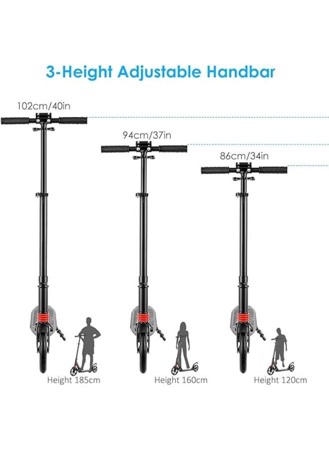 كول بيبي سكوتر كول بيبي للأطفال / الكبار مع نظام سهل الطي لمدة 3 ثوان ، سكوتر ركلة قابل للطي قابل للتعديل مع فرامل قرصية وعجلات كبيرة (أزرق أسود) - Image 3