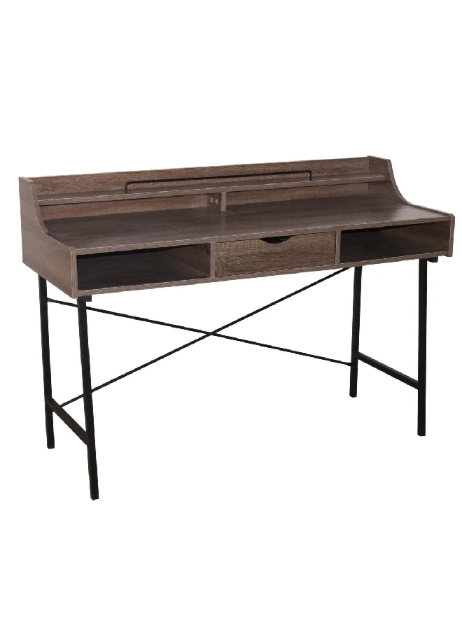 Micasa Home Office Computer Desk Brown And Black 86 X 48 X 124 Cm Cd-20130