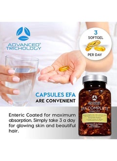 Advanced Trichology EFA Complete with Optimal Omega 3 6 9 Levels of High Potency Flax Oil, Fish Oil, Borage Oil, and Evening Primrose Oil 800mgs (90count) 3rd Party Tested - High in GLA and 369 Omegas  - Image 5