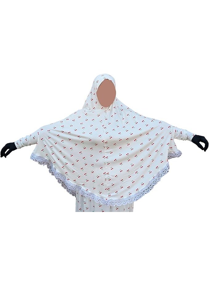 إسدال للصلاة – خمار وجيبة | مريح جدا وخفيف | نقشة كريزة خامة قطن الناعم عالي الجودة والليكرا | مناسب للصلاة والاستخدام اليومي - Image 3