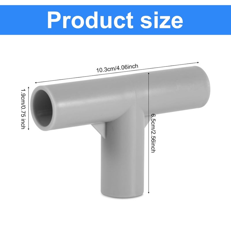 PEUTIER 2pcs TShaped Joints 075 Inch Inner Diameter Playpen Replacement Connectors - Image 3