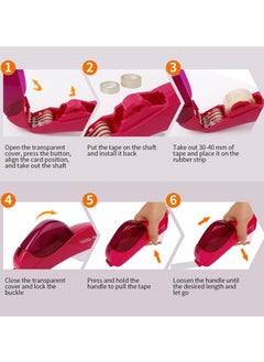 Eagle Automatic Tape Dispenser, Tape  Single Handheld Design perfect for Christmas and home gift wrapping, Free 1 Roll of 0.75 Inch (19 mm) Tapes Pink  - Image 3