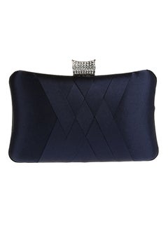 Braided Designer Clutch Dark Blue