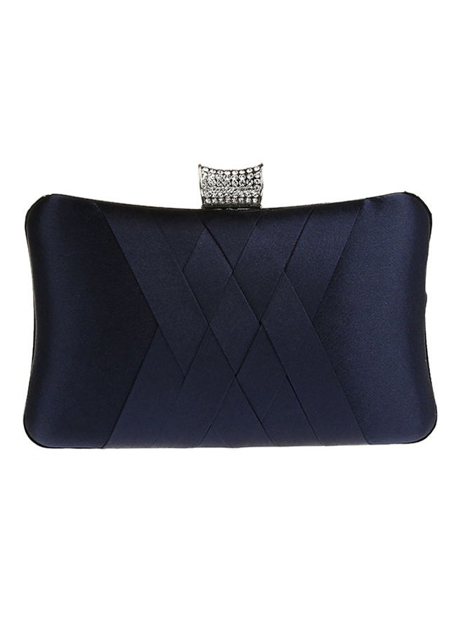 NIBEMINENT - Braided Designer Clutch Dark Blue - Image 1