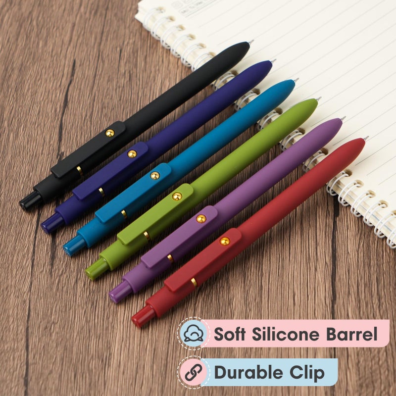 Ddaowanx Colorful Gel Pens, 0.5mm Fine Point Retractable, Cute Pens with Colored Writing and Sketching,Gifts for Nurse (24Pcs-Vintage Colors) - Image 4