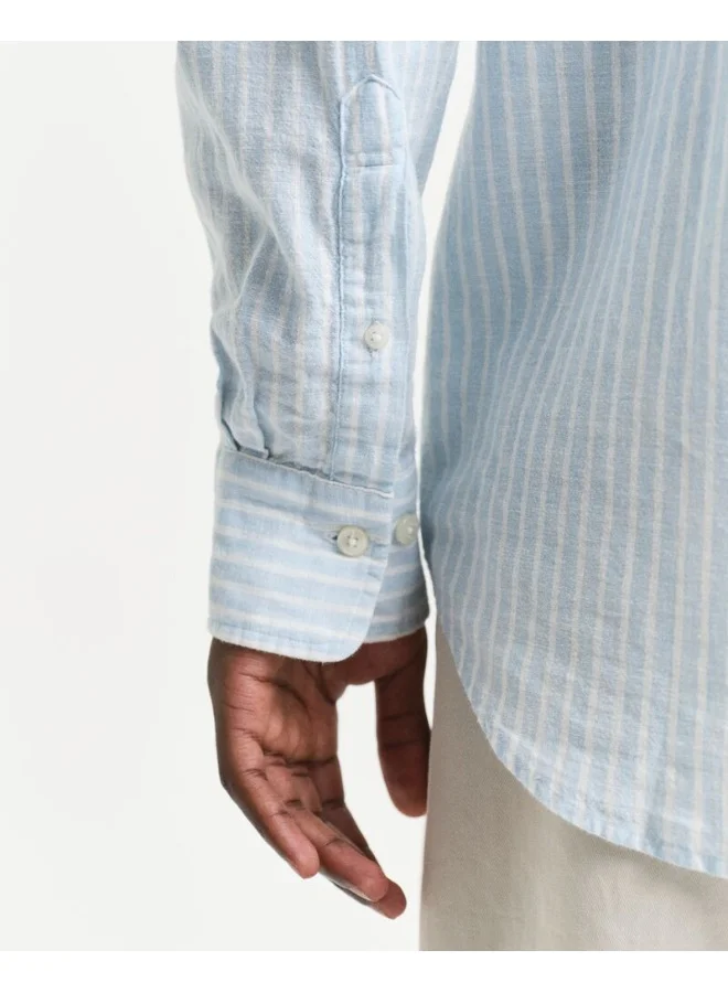 GANT Gant Regular Cotton Linen Stripe Shirt