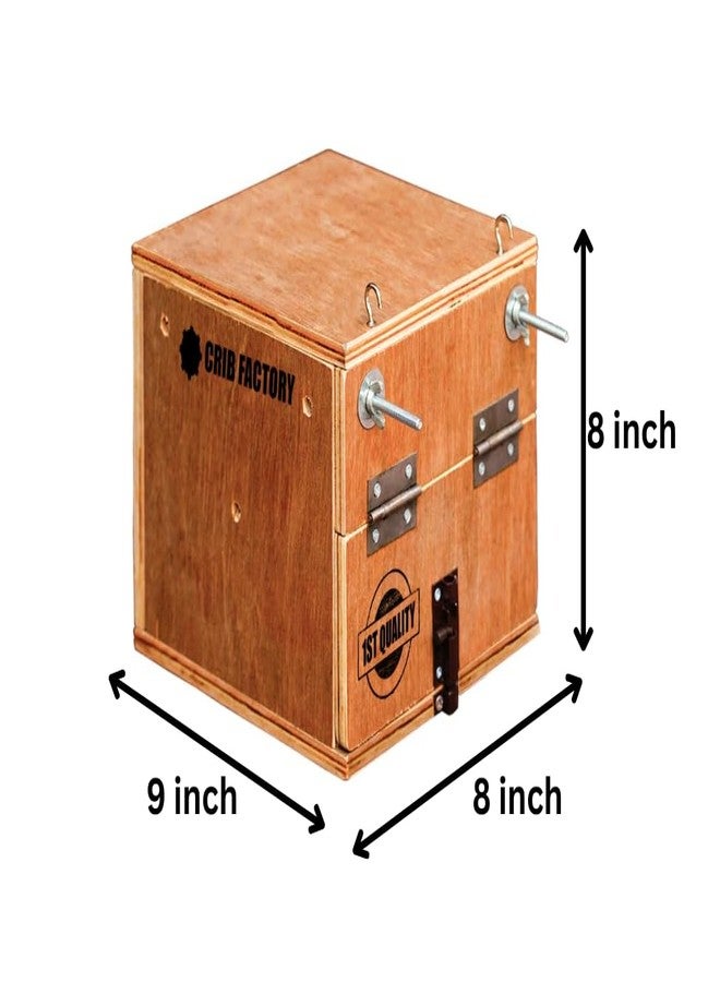 CRIB FACTORY African Love Birds Breeding Box 8 X 8 X 9 Inch Premium Selected Plywood (with Tray) - Image 5