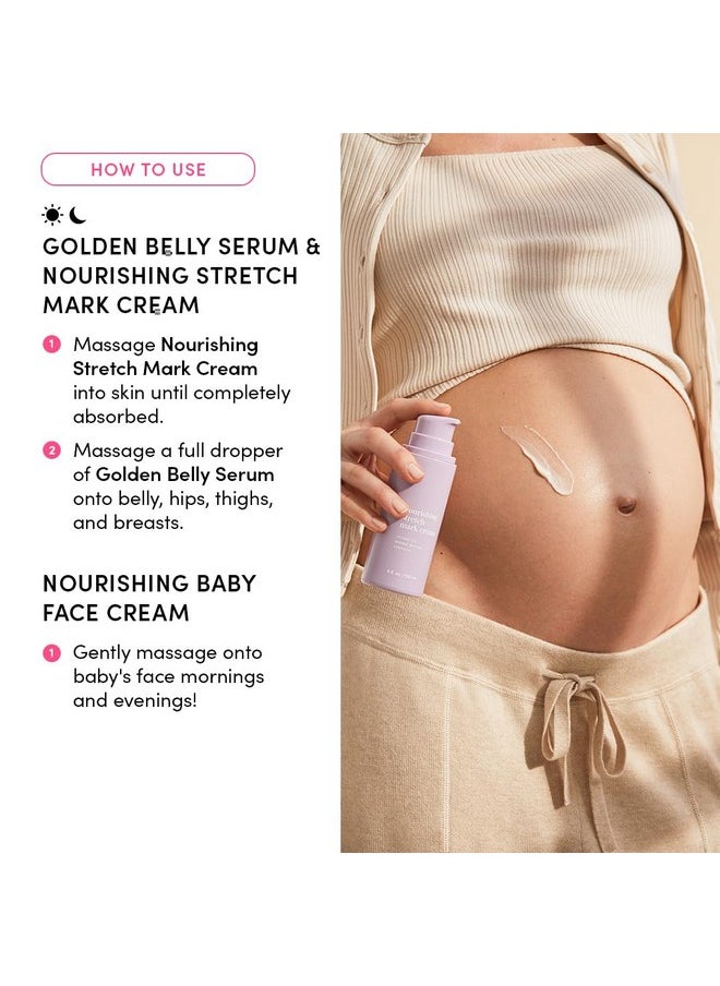 Evereden Evereden Mama & Baby Discovery Set - Dermatologist-Developed Clean & Vegan Maternity Skin Care Bundle - Stretch Mark Cream, Belly Serum, & Nourishing Baby Face Cream - Postpartum Gifts for New Mom  - Image 4