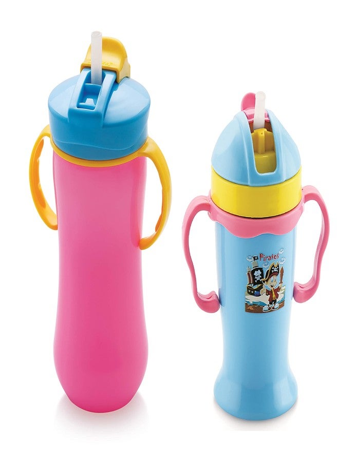 Nabhya Combo of 2 Right Baby & Grippy Sipper Bottle BPA Free Material Plastic Sipper for Infant (Grippy-Pink) - Image 1
