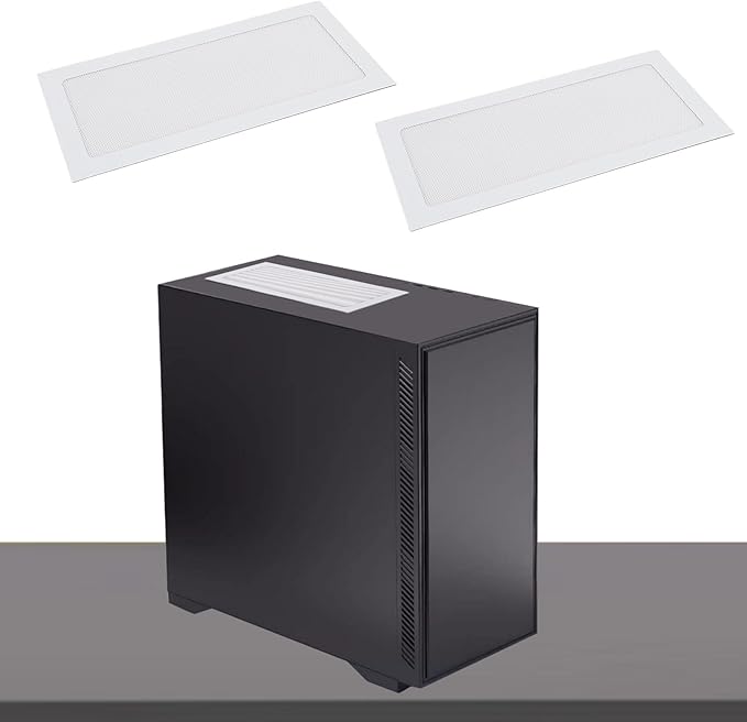 White Magnetic PC Dust Cover Filter 2 Pack Fine Mesh Ventilation Design Easy Installation PVC Frame - Image 1