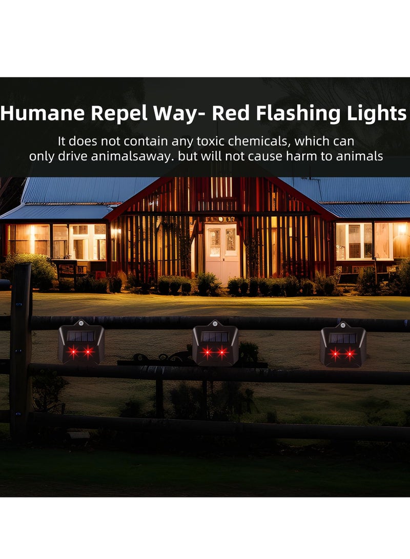 SYOSI Solar Animal Repeller,Deter Nighttime Invaders with Flashing Red Lights,Humane and Effective,Coyote Repellent Devices Waterproof , Fox, Skunk from Yard Farm - Image 5