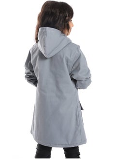 Andora Long Grey Long Sleeved Coat_Grey  - Image 4