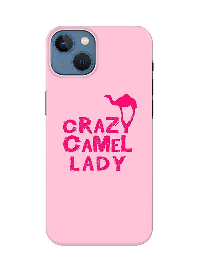 Case for Apple iPhone 14 Slim Snap Classic Series Mobile Cover Hard PC Shield Matte Finish Print - Crazy Camel Lady