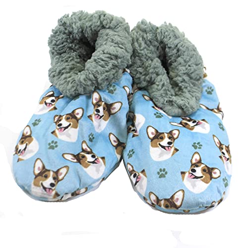 Comfies Welsh Corgi Super Soft Slippers - E&S Pets - Welsh Corgi Gifts - Cozy House Slippers - Non Skid Bottom - One Size Fits Most - Sherpa Slipper - Pet Lover Gifts For Men And Women - Image 1