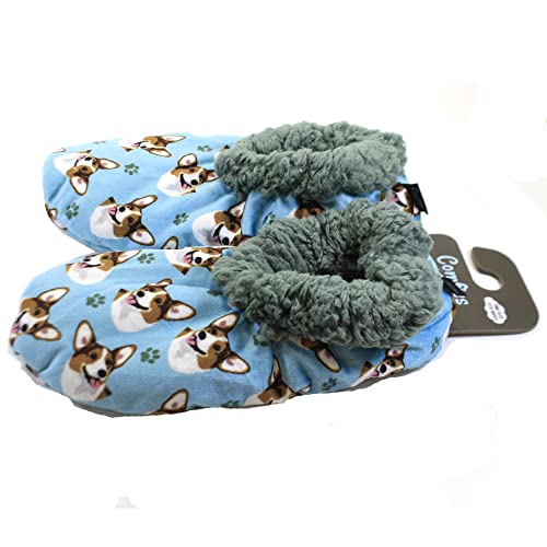 Comfies Welsh Corgi Super Soft Slippers - E&S Pets - Welsh Corgi Gifts - Cozy House Slippers - Non Skid Bottom - One Size Fits Most - Sherpa Slipper - Pet Lover Gifts For Men And Women - Image 3