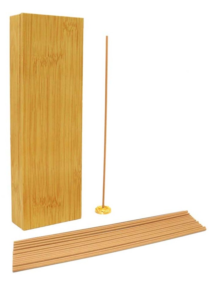 Bakhoor BoSidin Premium Cambodian Oud Incense Sticks with Beautiful Holder – 12pcs 3mm Thicker Agarwood Sticks in Luxurious Gift Box for Meditation and Home Fragrance - Image 1