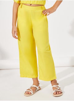 Styli Layered Sleeve Crop Top & Wide Leg Pants Set  - Image 4