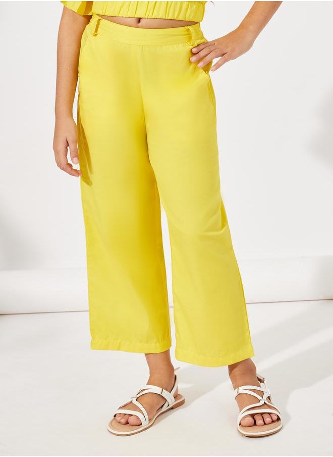 Styli - Layered Sleeve Crop Top & Wide Leg Pants Set - Image 1