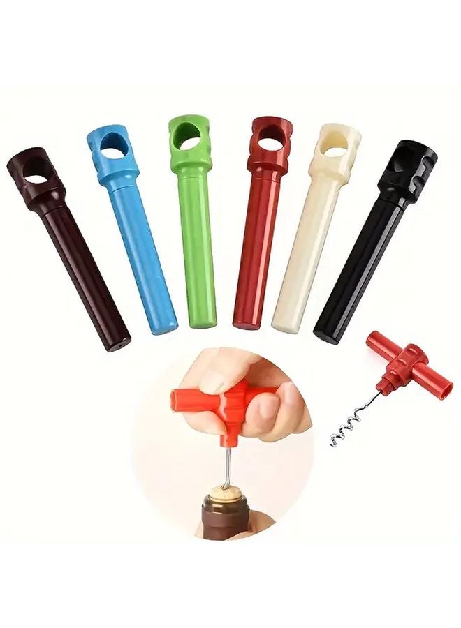 فتاحة زجاجات النبيذ من الفولاذ المقاوم للصدأ الأزرق مع مفك براغي محمول ومقبض غير قابل للانزلاق - Image 2