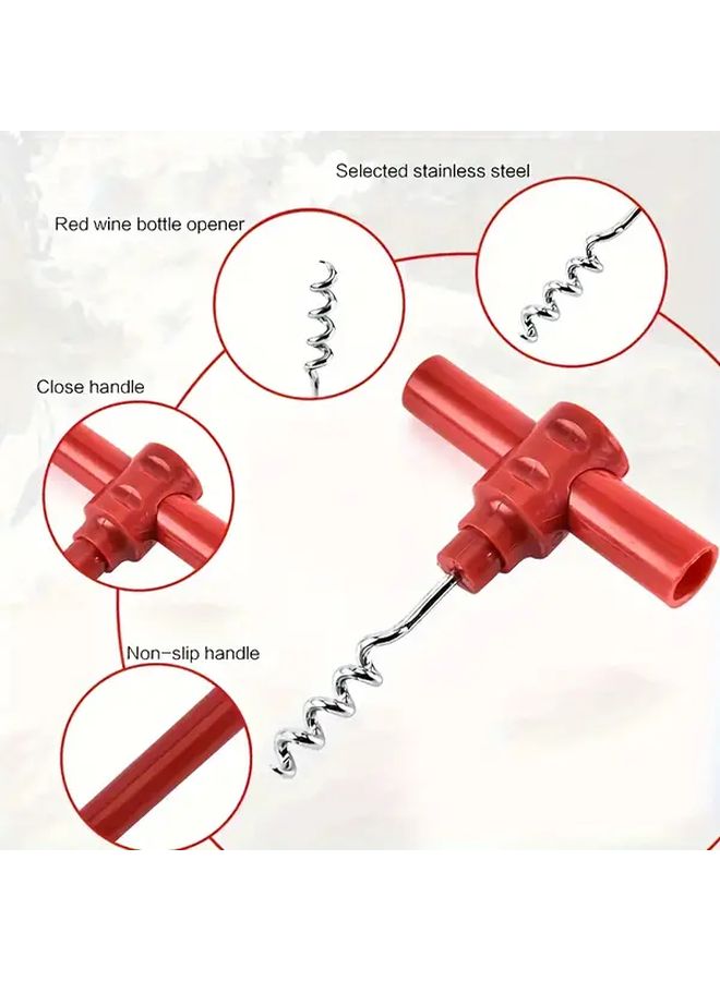 فتاحة زجاجات النبيذ من الفولاذ المقاوم للصدأ الأزرق مع مفك براغي محمول ومقبض غير قابل للانزلاق - Image 4