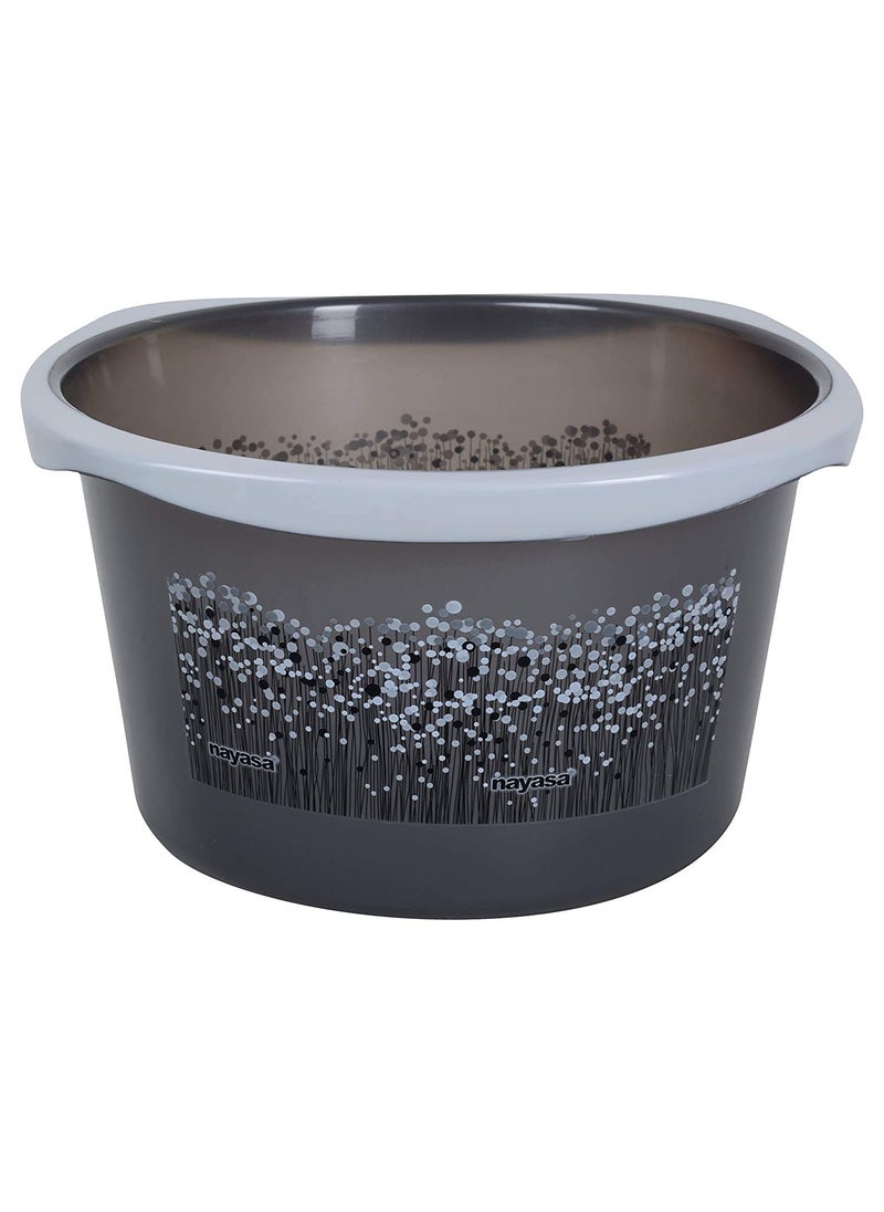 NAYASA Nayasa Funk Bathroom Set 4Pcs SetBucket 25LMug 15LStoolSoap case Plastic Bathroom Bucket Set ComboBath Accessories Set for BathroomBath Bucket SetGrey  - Image 5