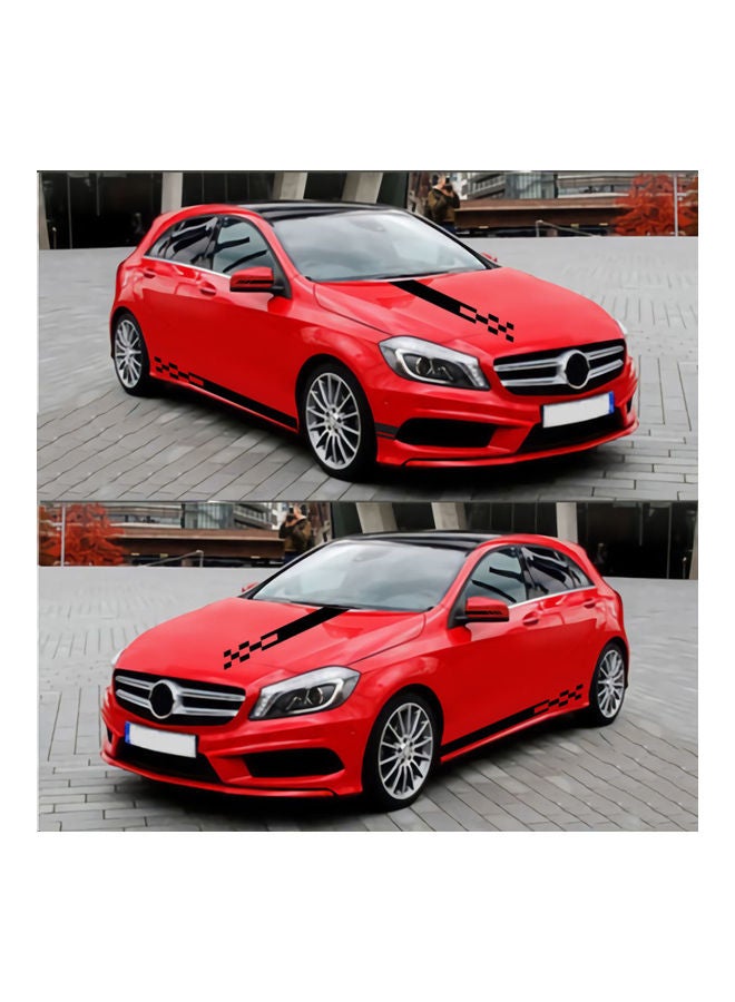 NIBEMINENT 5-Piece Car Side Door Body Hood Rearview Mirror Decal Stripes Sticker - Image 3