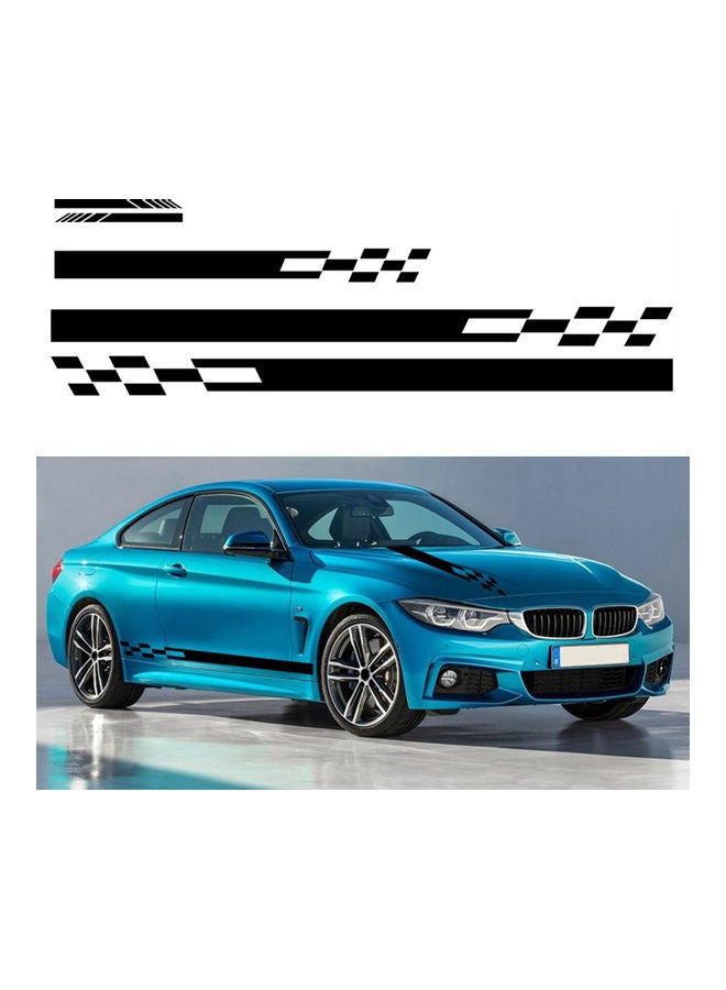 NIBEMINENT 5-Piece Car Side Door Body Hood Rearview Mirror Decal Stripes Sticker - Image 4