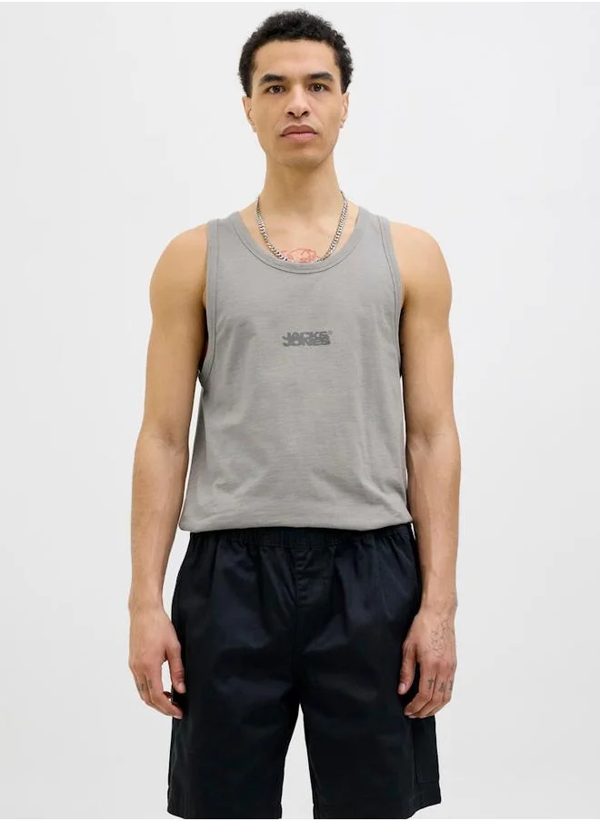 JACK & JONES Jack & Jones Logo Print Relaxed Fit Tank