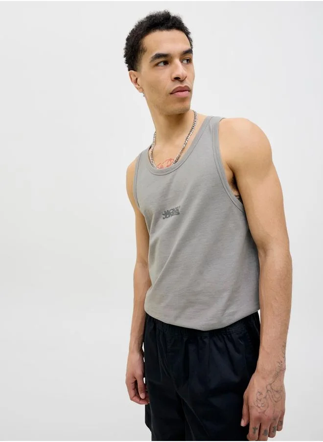 JACK & JONES Jack & Jones Logo Print Relaxed Fit Tank