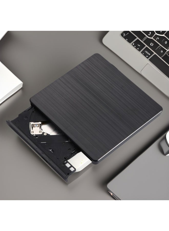 Brushed Square External Optical Drive Player External Reading Recorder Computer Notebook All-in-one Machine Universal-Color:DVD Recording  - Image 1