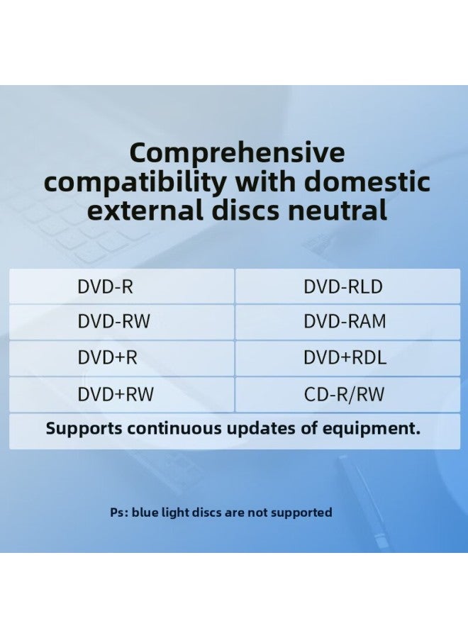 Brushed Square External Optical Drive Player External Reading Recorder Computer Notebook All-in-one Machine Universal-Color:DVD Recording  - Image 2