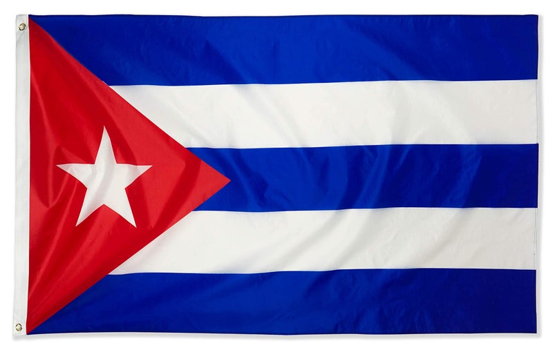 DANF FLAG Cuba Flag 3x5 Foot Polyester Cuban National Flags Polyester with Brass Grommets 3 X 5 Ft - Image 1