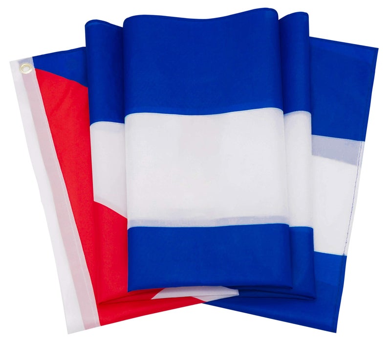 DANF FLAG Cuba Flag 3x5 Foot Polyester Cuban National Flags Polyester with Brass Grommets 3 X 5 Ft - Image 2