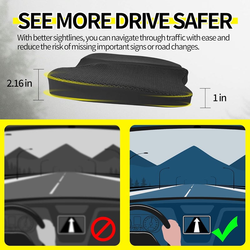 LARROUS Car Seat Cushion - Comfort Memory Foam Seat Cushion for Car Seat Driver, Tailbone (Coccyx) Pain Relief, Car Seat Cushions for Driving (Black) - Image 4