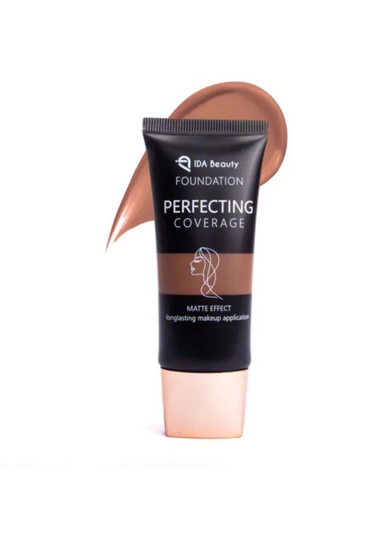 IDA Beauty Glam It! Perfecting Coverage Foundation | Full Coverage, Matte Finish, Long-Lasting, Lightweight | Vegan, Halal, Cruelty-Free (Fola) - Image 1