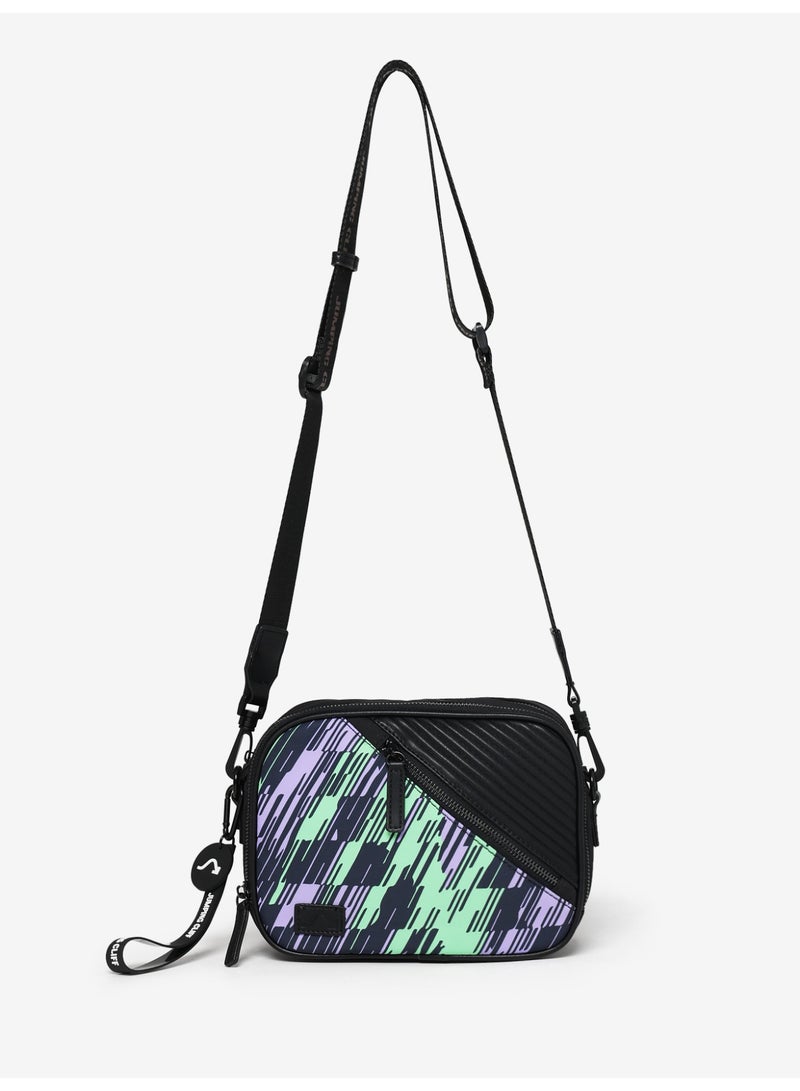 Jumping Cliff Women's Bold Bloom Sling Bag – Travel/Camera Crossbody Bag, Lightweight, Water-Resistant, Portable, Multi-Pocket Shoulder Purse with Geometric Print, Nylon, Sustainable Design (23 x 9 x 16 cm, 3.3L)  - Image 1