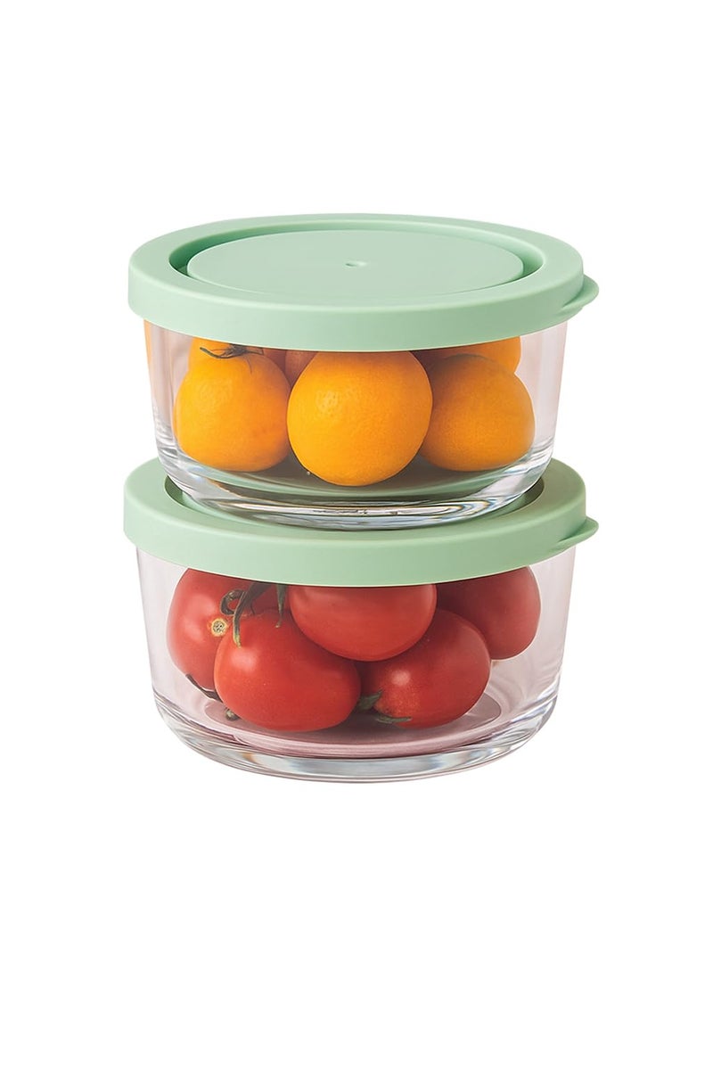 Incrizma 250 ml Small Round Glass Storage Containers with Lids, Set of 3 Glass Food Storage Containers with Mint SnugFit Non-Toxic Plastic BPA-Free Lids, Freezer, Diswasher and Microwave Safe (250 ml) - Image 5