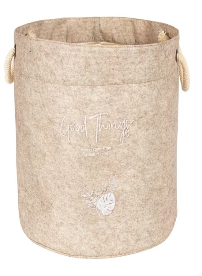 الاس هوم كوليكشن سلة مستديرة من اللبّاد مقاس 35x50 سم - Image 1