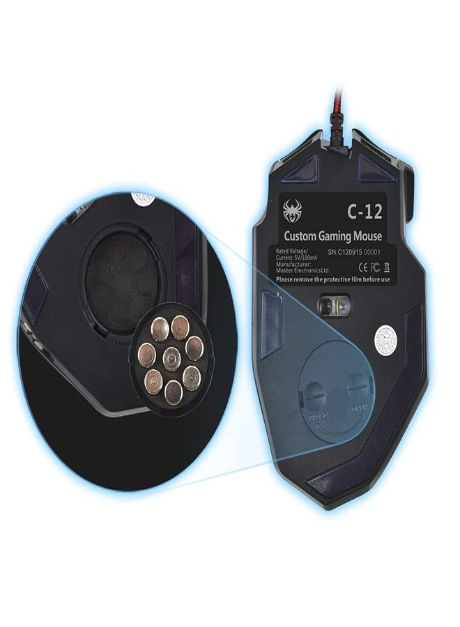 AFUNTA 12 Programmable Buttons C12 Gaming Mouse, AFUNTA Laser Double-Speed Adjustment 8000DPI Mice Support 4 Level Switch - Image 5