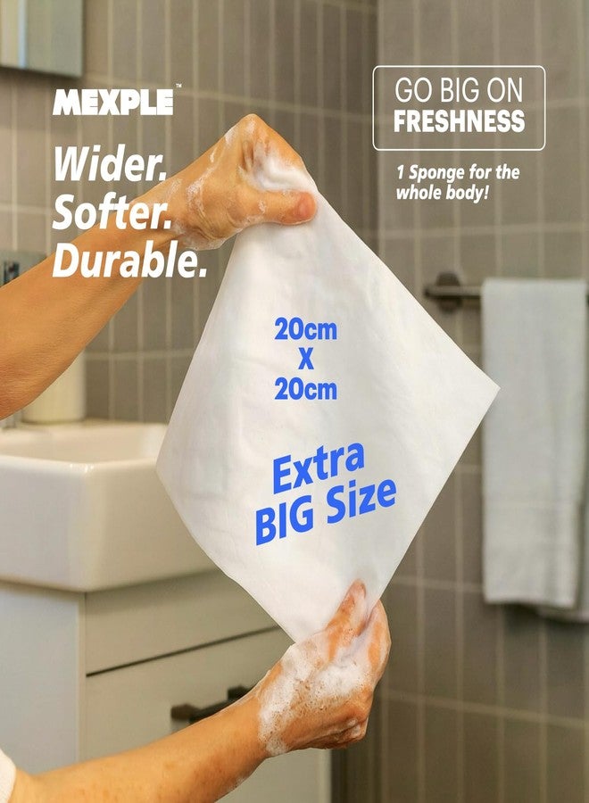 MEXPLE إسفنجات استحمام للاستخدام مرة واحدة من ميكسبل إكسكراب، 30 قطعة - مشبعة بالصابون، لا تحتاج إلى ماء | مناسبة لكبار السن والمرضى والبشرة الحساسة - Image 4