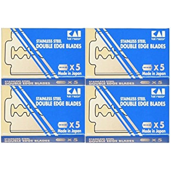 شفرات الحلاقة ذات الحافة المزدوجة من الفولاذ المقاوم للصدأ KAI 20
