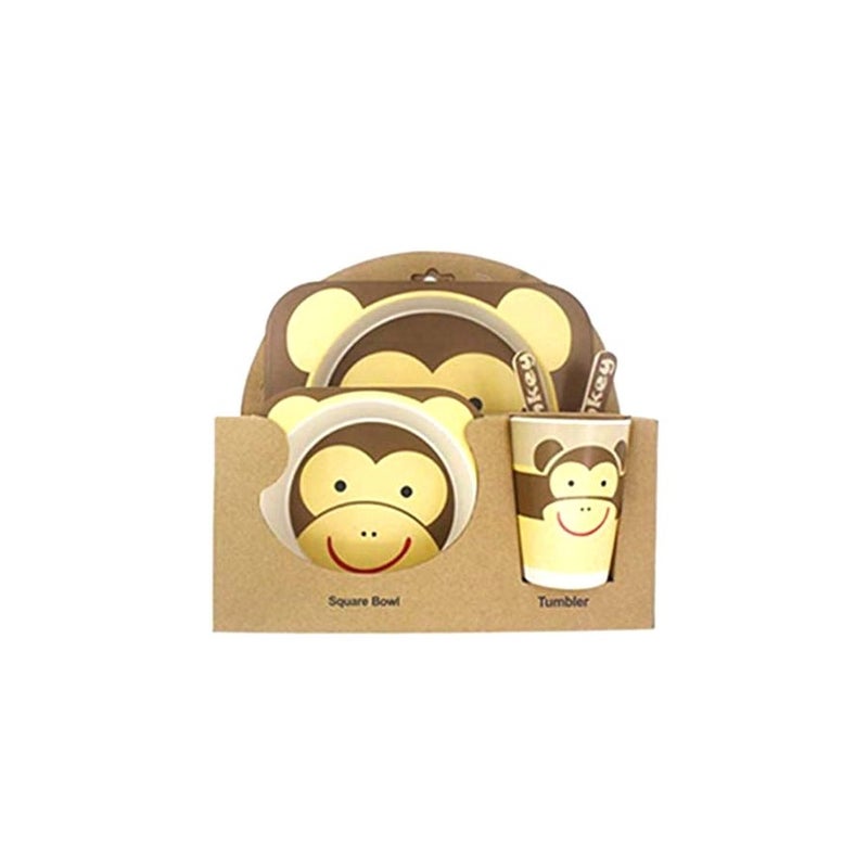 5-Piece Bamboo Fiber Tableware Set