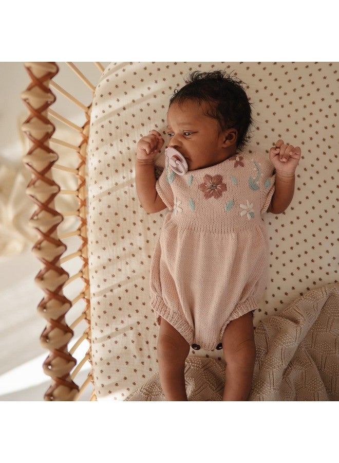 mushie Extra Soft Muslin Fitted Mini Crib Sheet | 24"x 38" (Bloom) - Image 3