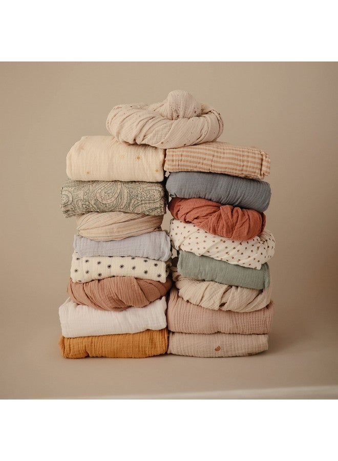 mushie Extra Soft Muslin Fitted Mini Crib Sheet | 24"x 38" (Bloom) - Image 5